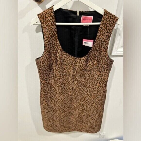 KATE SPADE - Flora Leopard Jacquard Dress- Size 14 - new with tags - Picture 8 of 12